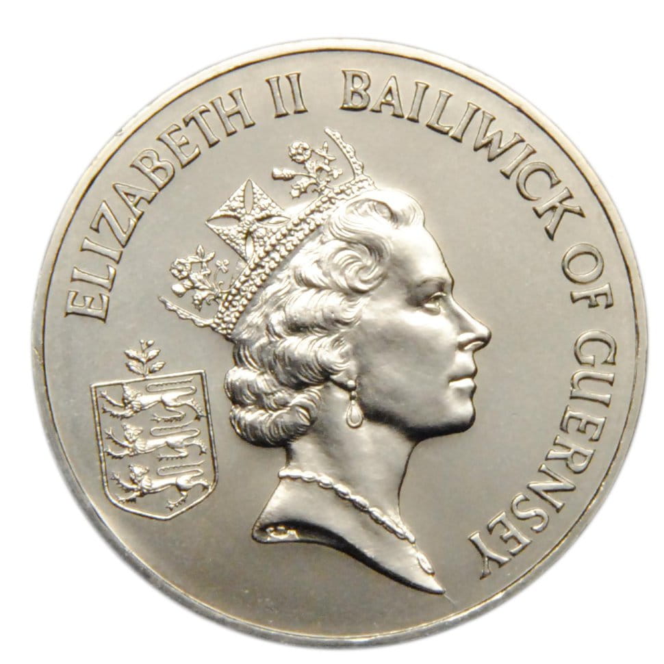 Great britain pound комсомольская ул 15 фото 2 фунта, Остров Гернси 1994. Юбилей высадки в Нормандии. (7618) - купить монеты 