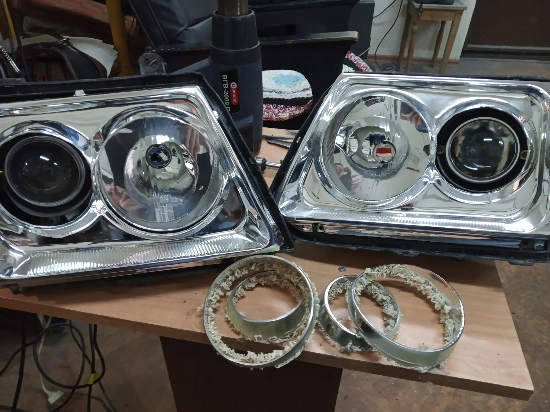 Great wall safe фары тюнинг замена стекла на фарах, готовлю второй комплект - Great Wall Safe, 2,2 л, 2005 г