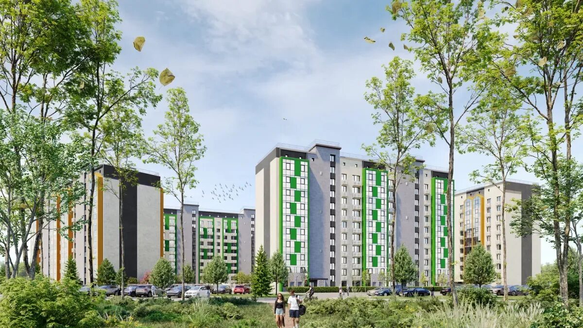 Green хабаровск ул трехгорная ул воронежская фото Квартал "GREEN" (Грин) цены на квартиры от официального застройщика - купить в ж
