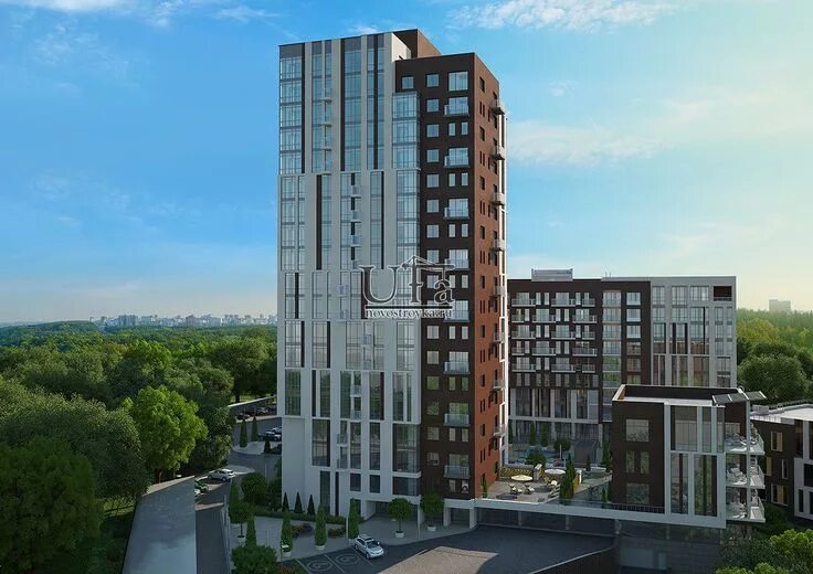 Green park уфа ул менделеева фото ЖК Green Park сдача 2017 ГК Третий трест Фасад, Парк, Вид