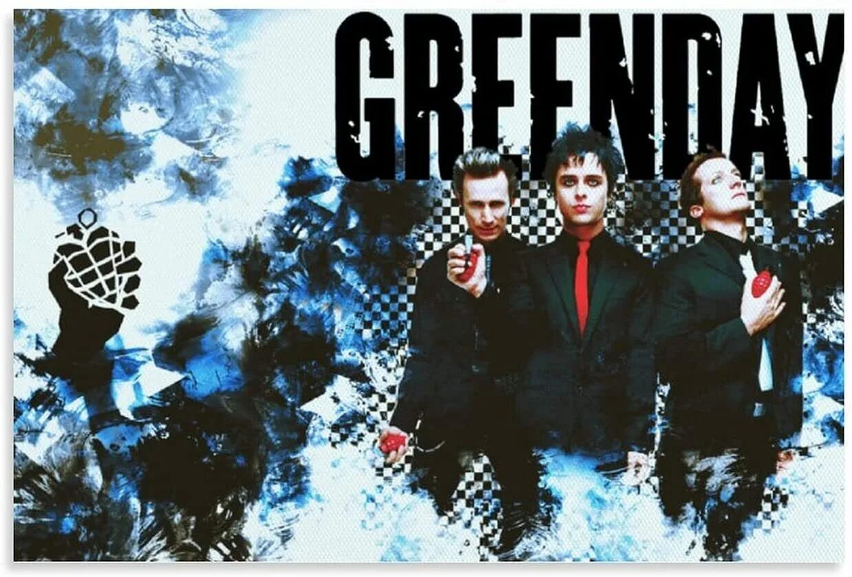 Greenday 4 поселок спартак фото Плакат с украшениями Green Day 1 для домашнего декора 12x18 дюймов - купить по н