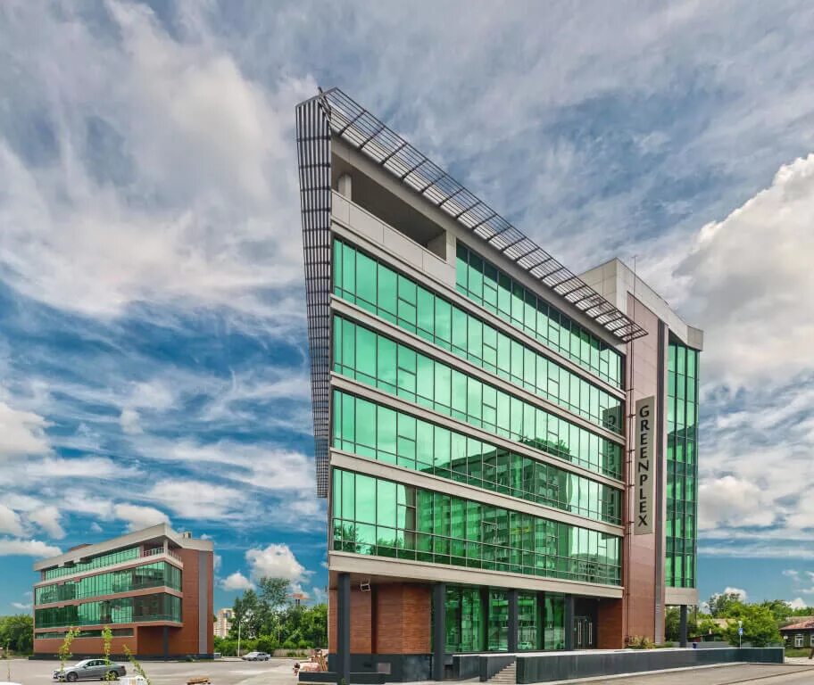 Greenplex российская ул 110 корп 2 фото Greenplex Office Complex Modern Glass