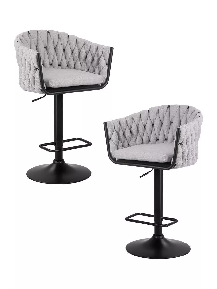 Grei leon пролетарская ул 17а фото Набор барных стульев 2 шт. LEON, серый DOBRIN 84339157 купить в интернет-магазин