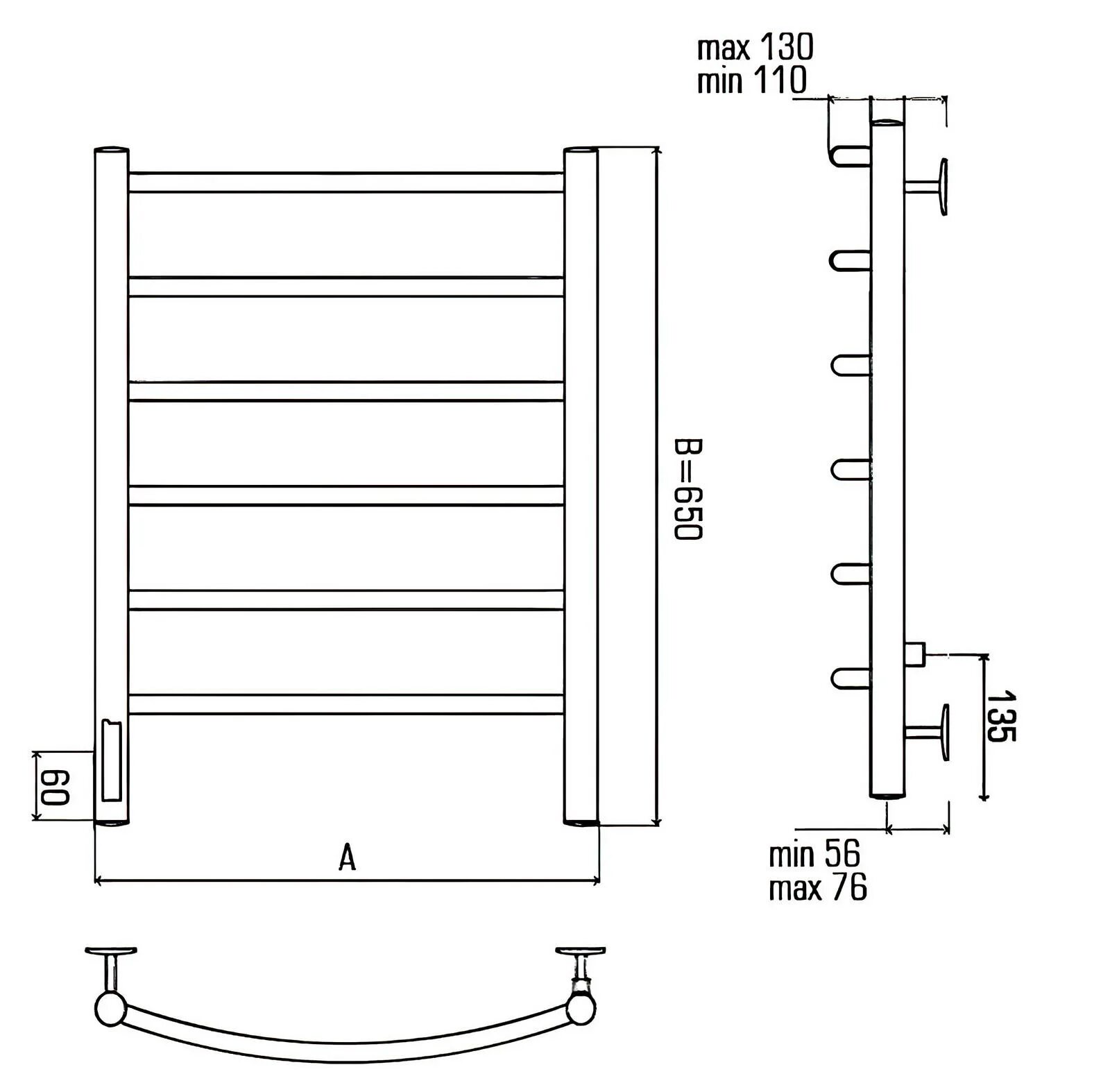 Grois полотенцесушитель электрический подключение Электрополотенцесушитель Terminus Классик П6