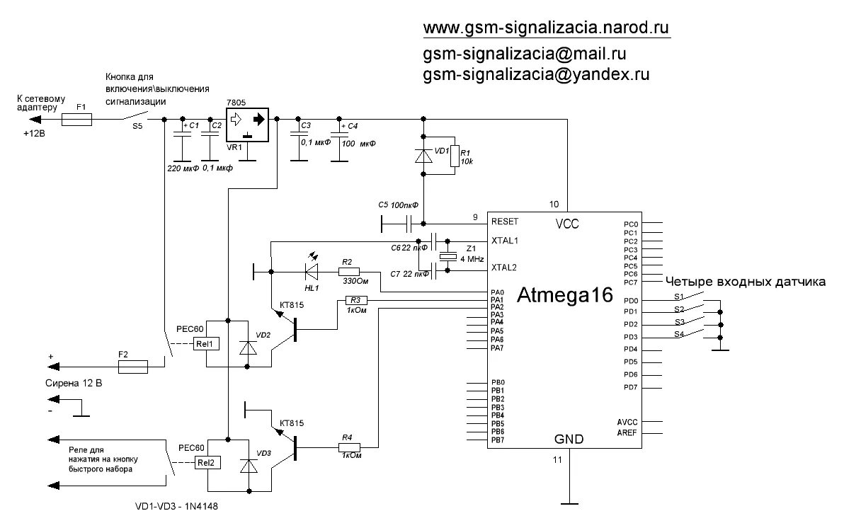 Gsm сигнализация схема подключения GSM сигнализация для дома