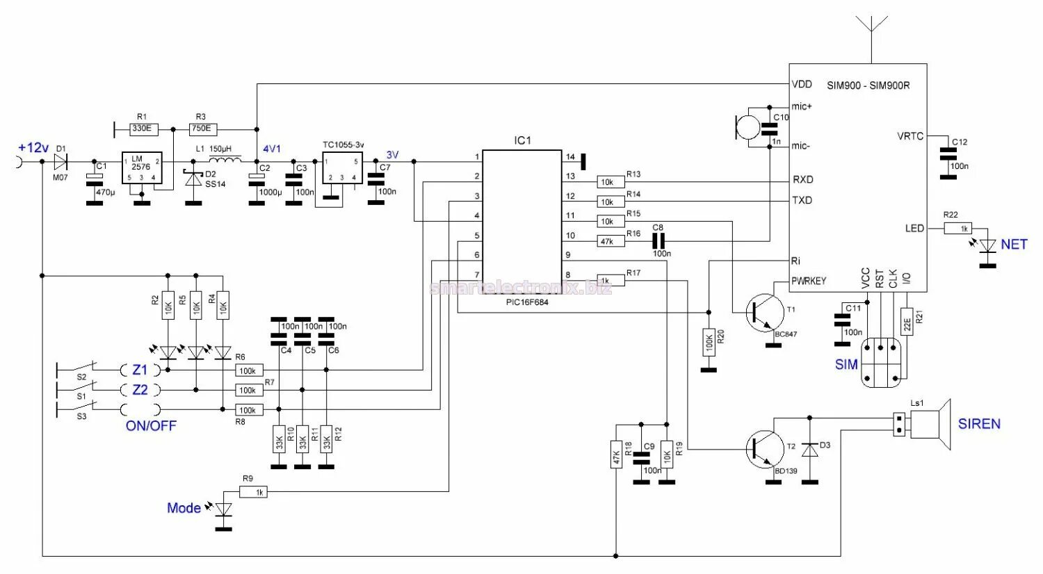 Gsm сигнализация схема подключения Ip5306 - Ip5306 микросхема схема подключения - Фотобанк 2.