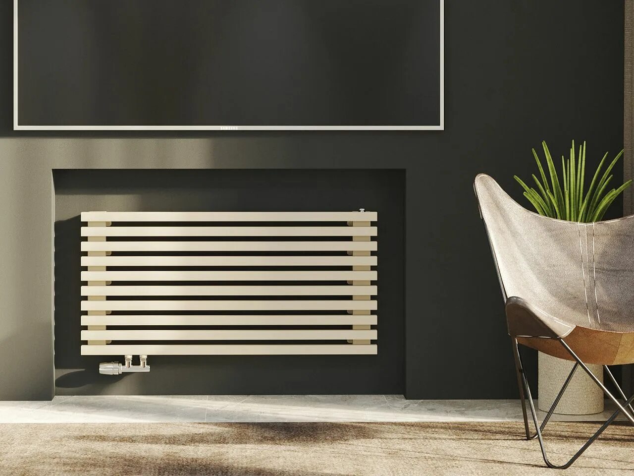 Guardo retta радиаторы подключение Трубчатый радиатор с квадратным профилем 30x30 GUARDO RETTA 3P 430 мм высотой, г