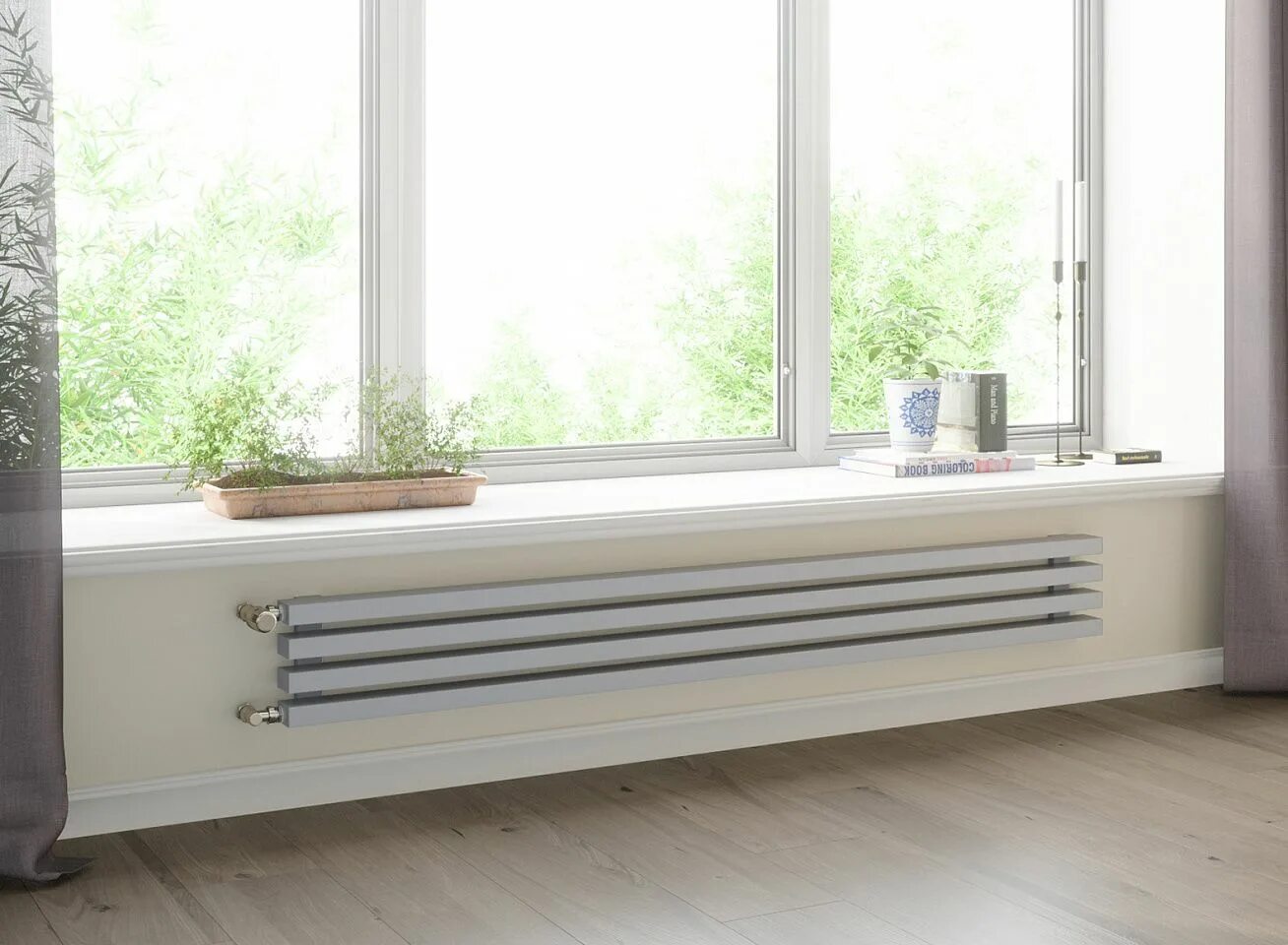 Guardo retta радиаторы подключение Трубчатый радиатор с прямоугольным профилем 60x30 GUARDO RETTA 6P 130 мм высотой
