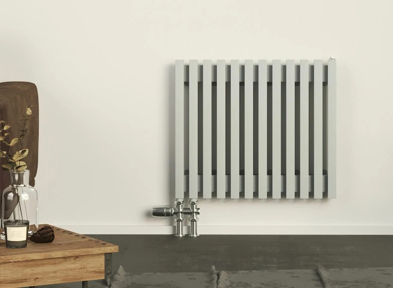 Guardo retta радиаторы подключение Трубчатый радиатор с квадратным профилем 30x30 GUARDO RETTA 3P 600 мм высотой, в