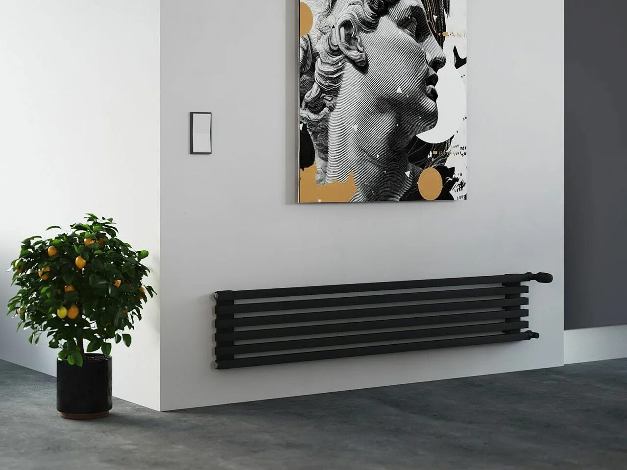 Guardo retta радиаторы подключение Трубчатый радиатор с квадратным профилем 30x30 GUARDO RETTA 3P 280 мм высотой, г