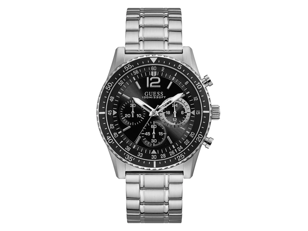 Guess фото часов Часы наручные Guess, мужские, d44, черный/металлик - купить с логотипом на заказ