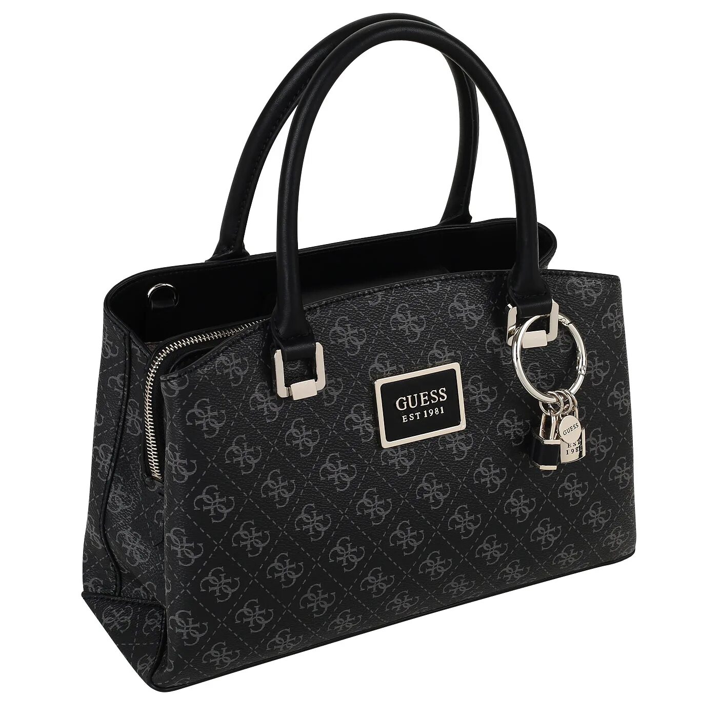 Guess сумочка женская Сумка с брелоком Guess Tyren HWSG79 66060_coal - 2000558144636 черный полиуретан