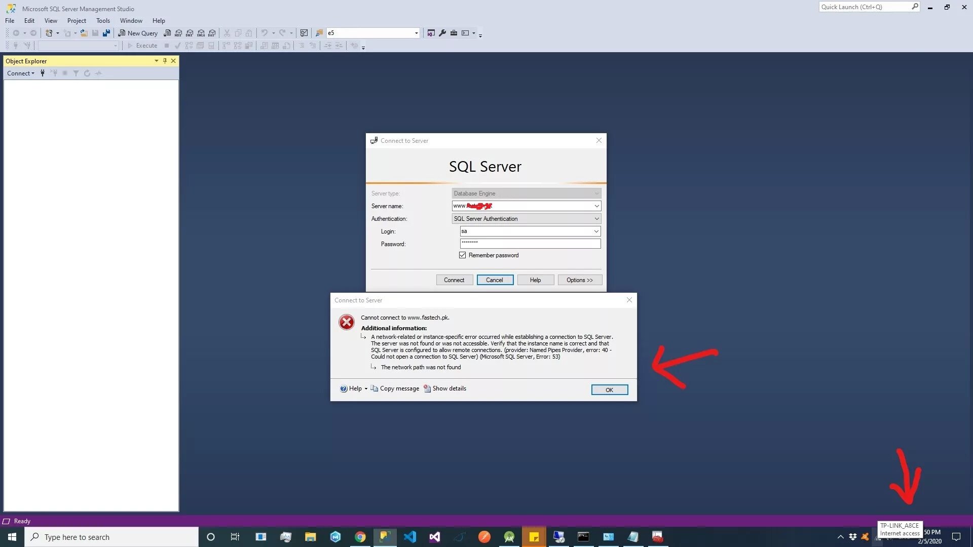 Guilded ошибка подключения к серверу google cloud platform - SQL Server 2017 remote connection error - 40 on GCP - St