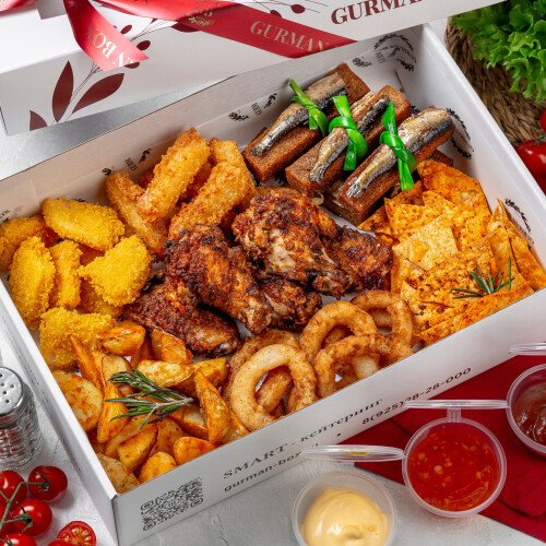 Gurman box ул королева 27б фото BOX &laquo;Хрустящий&raquo; #3 горячие закуски—Gurman Box