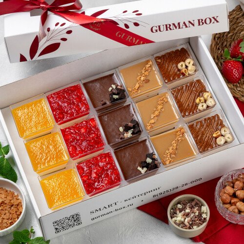 Gurman box ул королева 27б фото BOX &laquo;Ассорти десертов&raquo; - 15 шт—Gurman Box