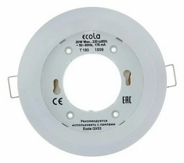 Gx53 xx 2 6w ecola электрическая схема Ecola GX53-FT3225 светильник глубокий легкий белый 27x109 FW5305ECB (арт. 388320