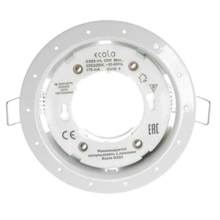Gx53 xx 2 6w ecola электрическая схема Основа для набора Ecola "Сделай сам Хрустальный светильник", GX53 H4, 14 отверст