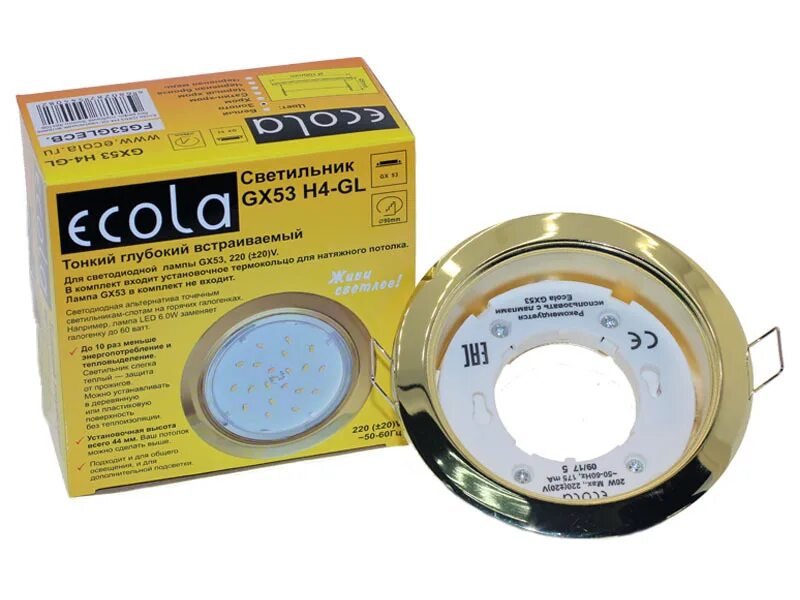 Gx53 xx 2 6w ecola электрическая схема Потолочный светильникFG53PDECC, GX53 - купить по выгодной цене в интернет-магази