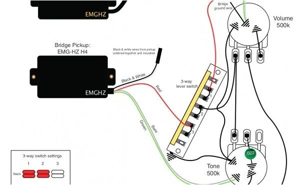 H h распайка Emg Hz H4 Wiring Diagram Lc 0817 Emg Hz Wiring Moreover Emg Hz Pickups Wiring au