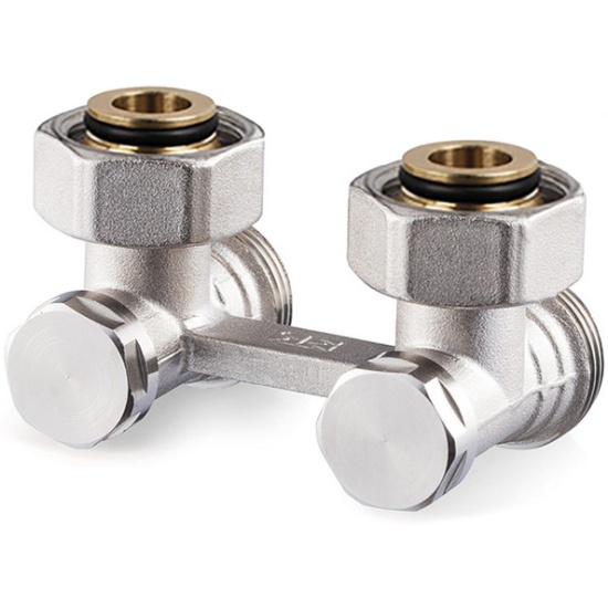 H образный узел нижнего подключения Клапан SR Rubinetterie угловой Н-образный для нижнего подключения отопительных п