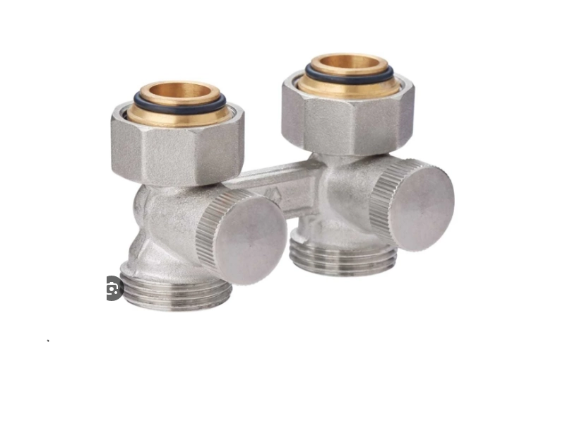 H образный узел нижнего подключения Узел нижнего подключения радиатора прямой 3/4 плоское уплотнение HOOBS ( НВ-050V