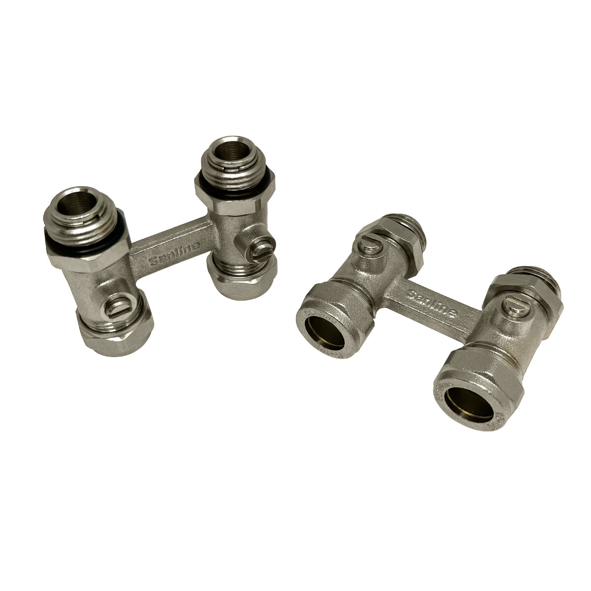 H образный узел нижнего подключения Новинка - Узел для нижнего подключения радиатора 1/2 Sanline Инженерные системы 