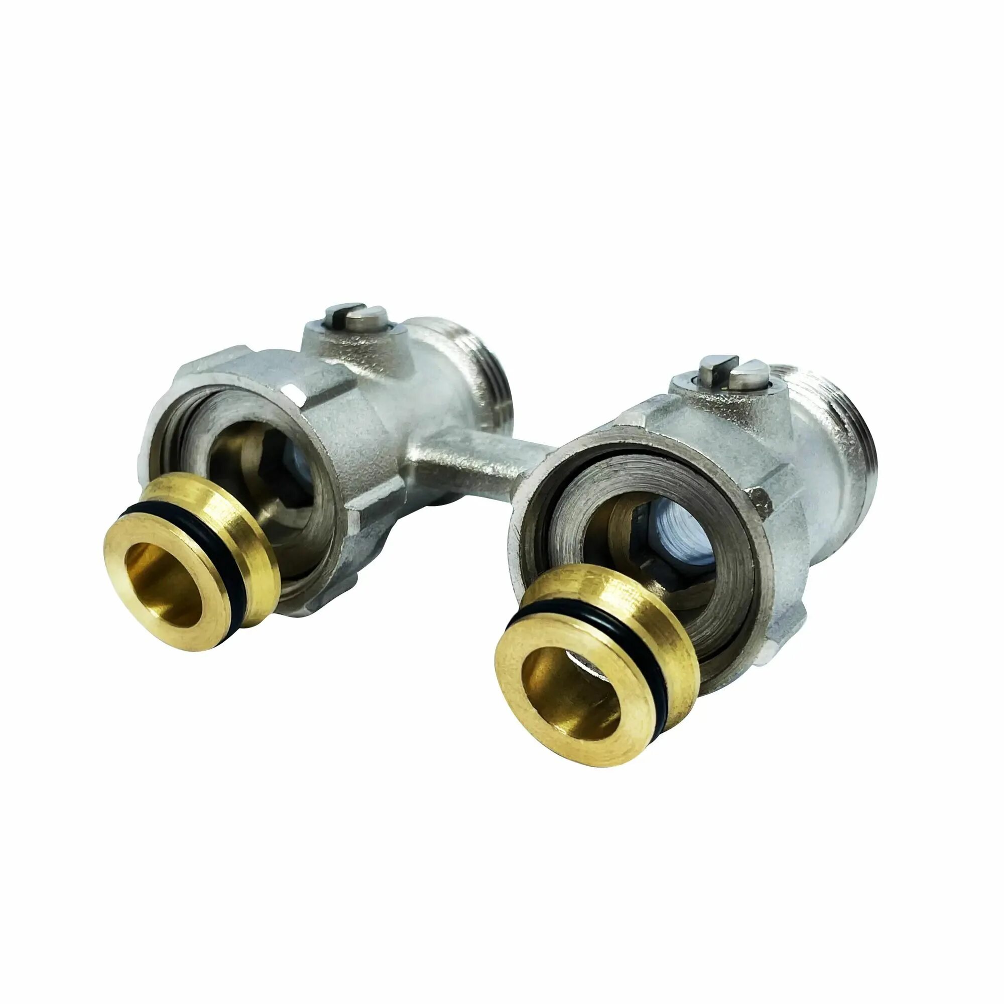 H образный узел нижнего подключения Узел нижнего подключения прямой Heizen 3/4 для секционных радиаторов - купить в 