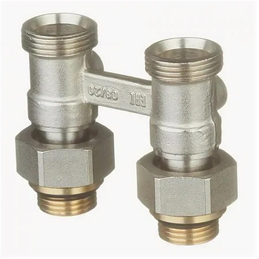 H образный узел нижнего подключения Узел нижнего подключения прямой H-образный 1/2 НР (ш) х 3/4 EK для радиатора под