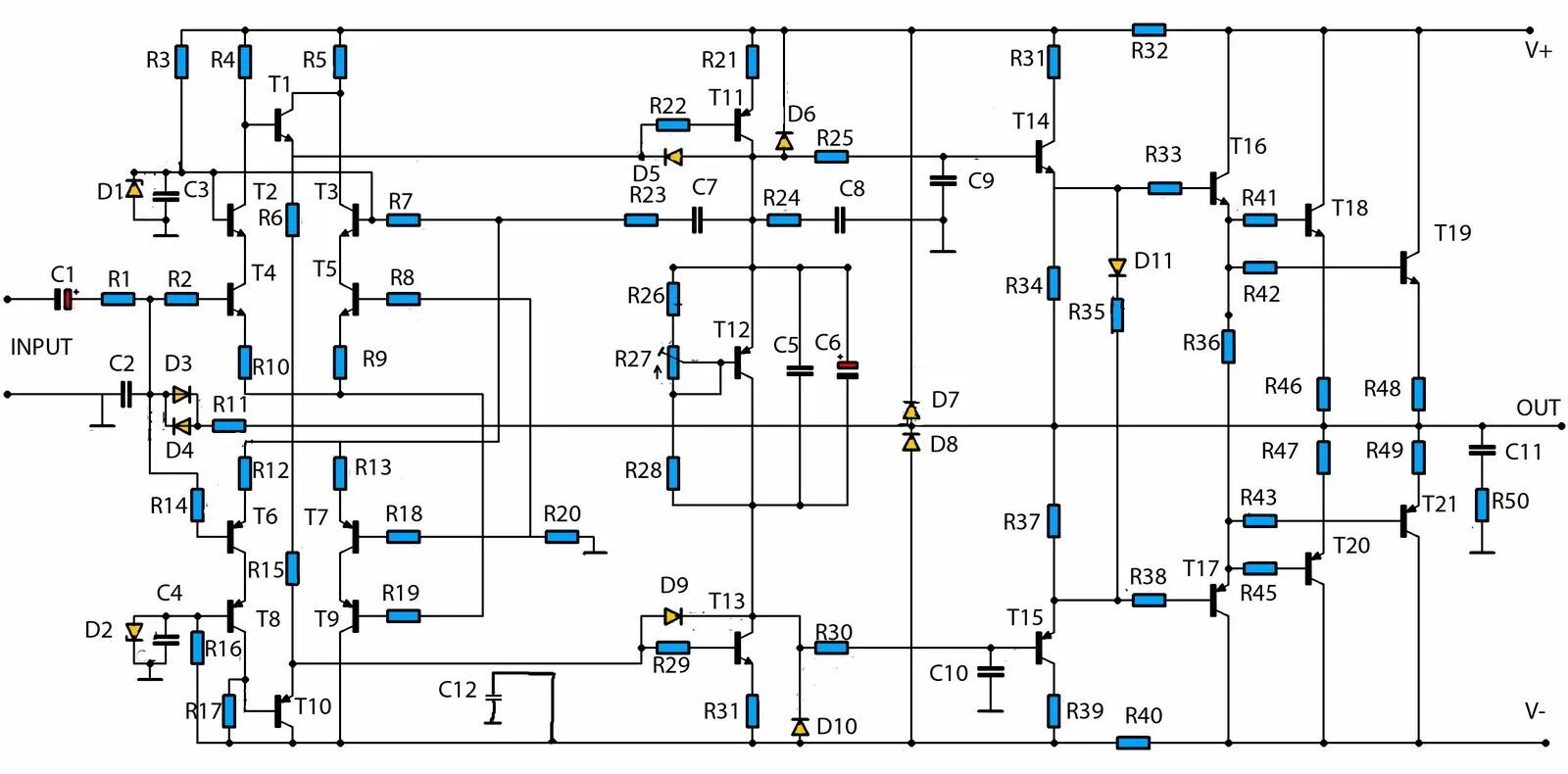H схема усилитель Pin on Electronic schematics