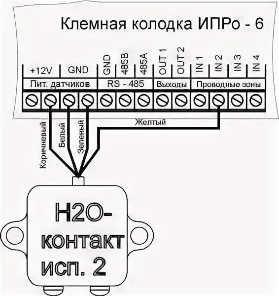 H2o контакт исп 2 схема подключения Купить датчик протечки воды (Н2О -Контакт NEW) исп. 2