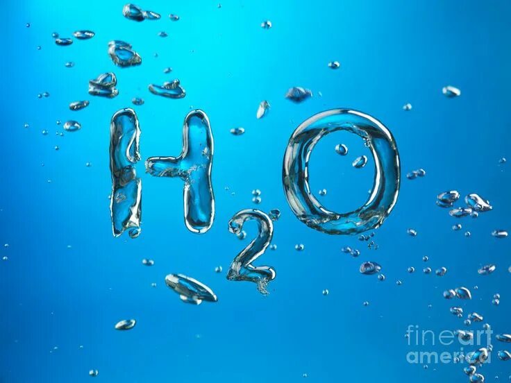 H2o вода фото H2O Formula Made by Oxygen Bubbles in Water by Maxim Images Exquisite Prints Hue
