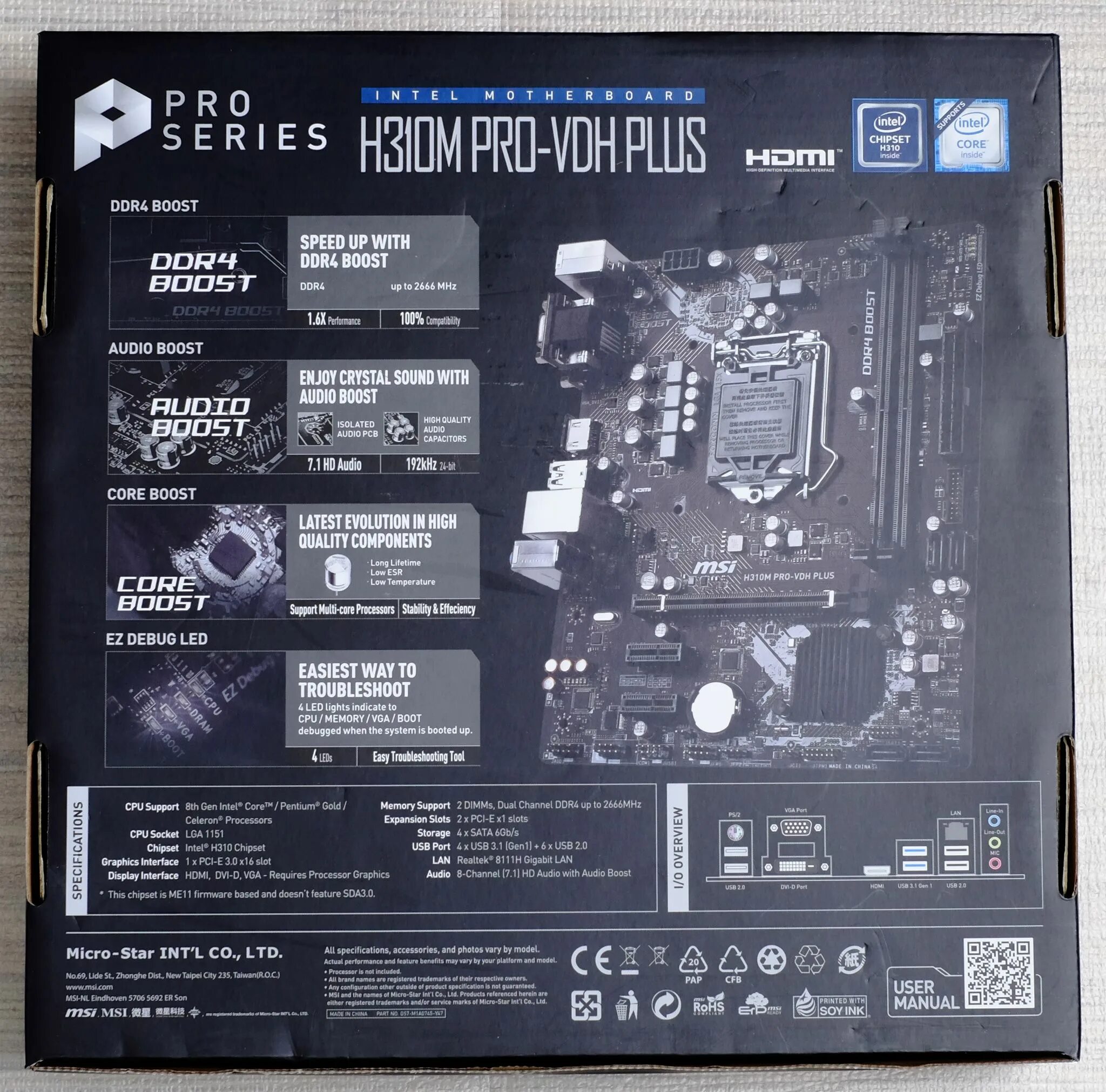 H310m pro vdh plus подключение передней панели Материнская плата MSI H310M PRO-VDH PLUS (LGA1151v2, mATX) - купить по низкой це