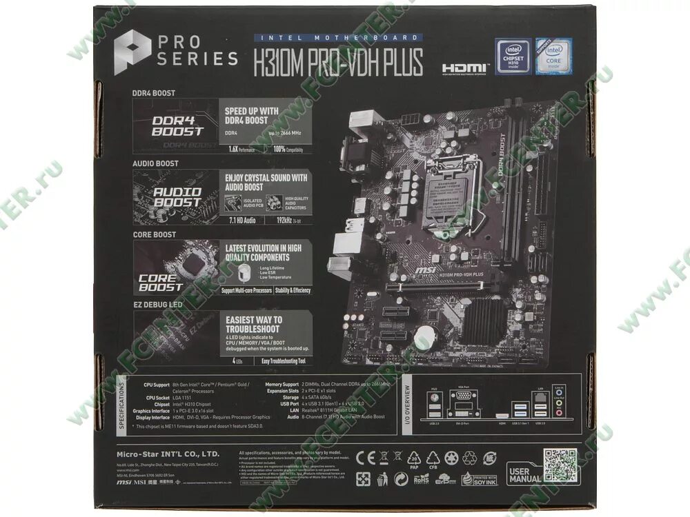 H310m pro vdh plus подключение передней панели Материнская плата Материнская плата Socket1151 MSI "H310M PRO-VDH PLUS" - купить