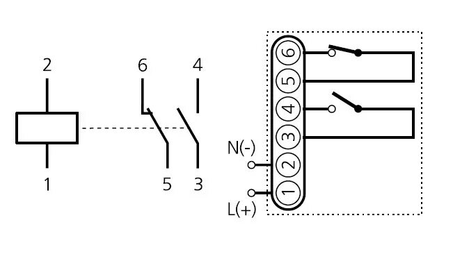 H3y 2 схема подключения Реле времени ВЛ-6-II, ВЛ-6-III - Техноторг