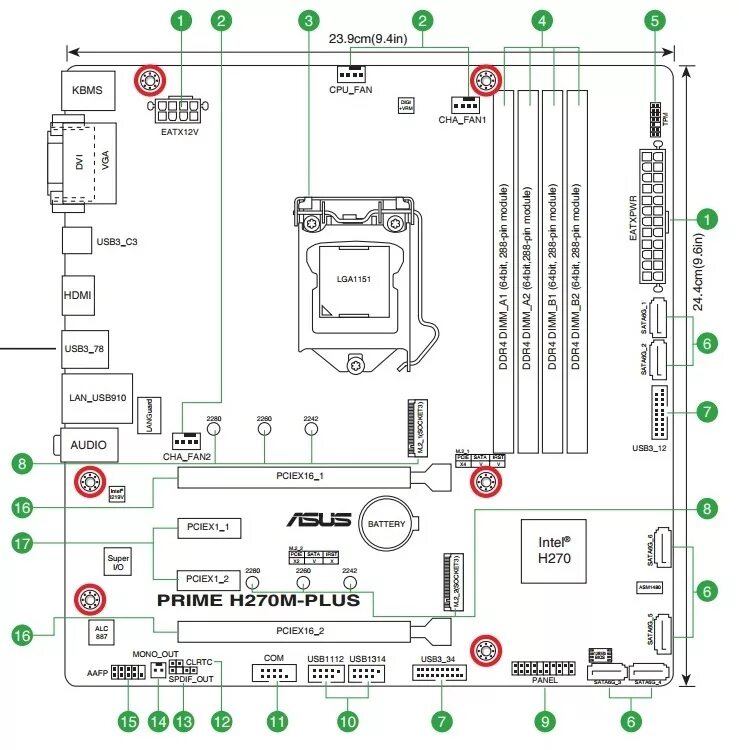 H410m подключение панели Обзор и тестирование материнской платы ASUS PRIME H270M-PLUS: достойный набор во
