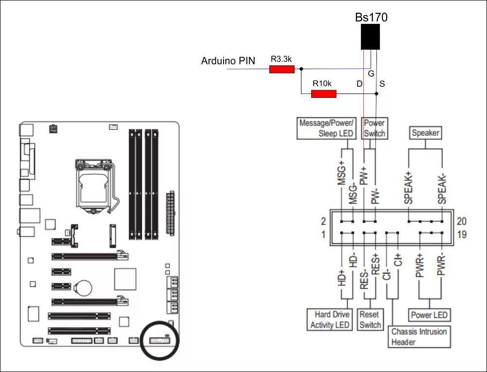 H510m a pro подключение передней панели Как включить ПК с помощью Arduino? Аппаратная платформа Arduino