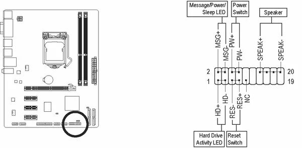 H61m подключение передней панели Ответы Mail.ru: помогите. мать GA-H61M-D2-B3 не могу подключить провода от перед