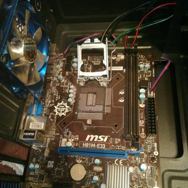 H81m p33 подключение кнопки включения Материнская плата MSI H81M-E33 - купить в Ступино, цена 2 000 руб., продано 20 о