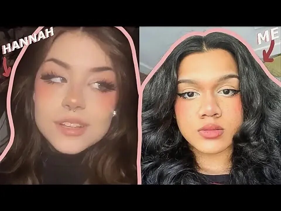 Hannah owo без макияжа фото TRYING HANNAH OWO'S NEW EGIRL MAKEUP TUTORIAL (TikTok e-girl makeup tutorial) - 