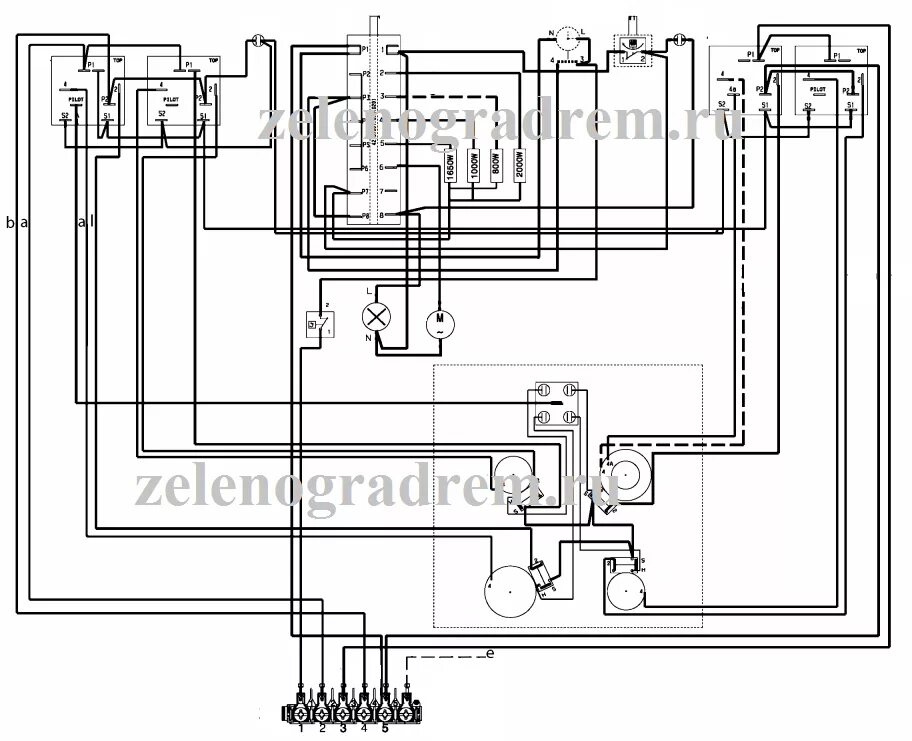 Hansa электросхема Схема электрической плиты Ремонт стиральных машин в Зеленограде