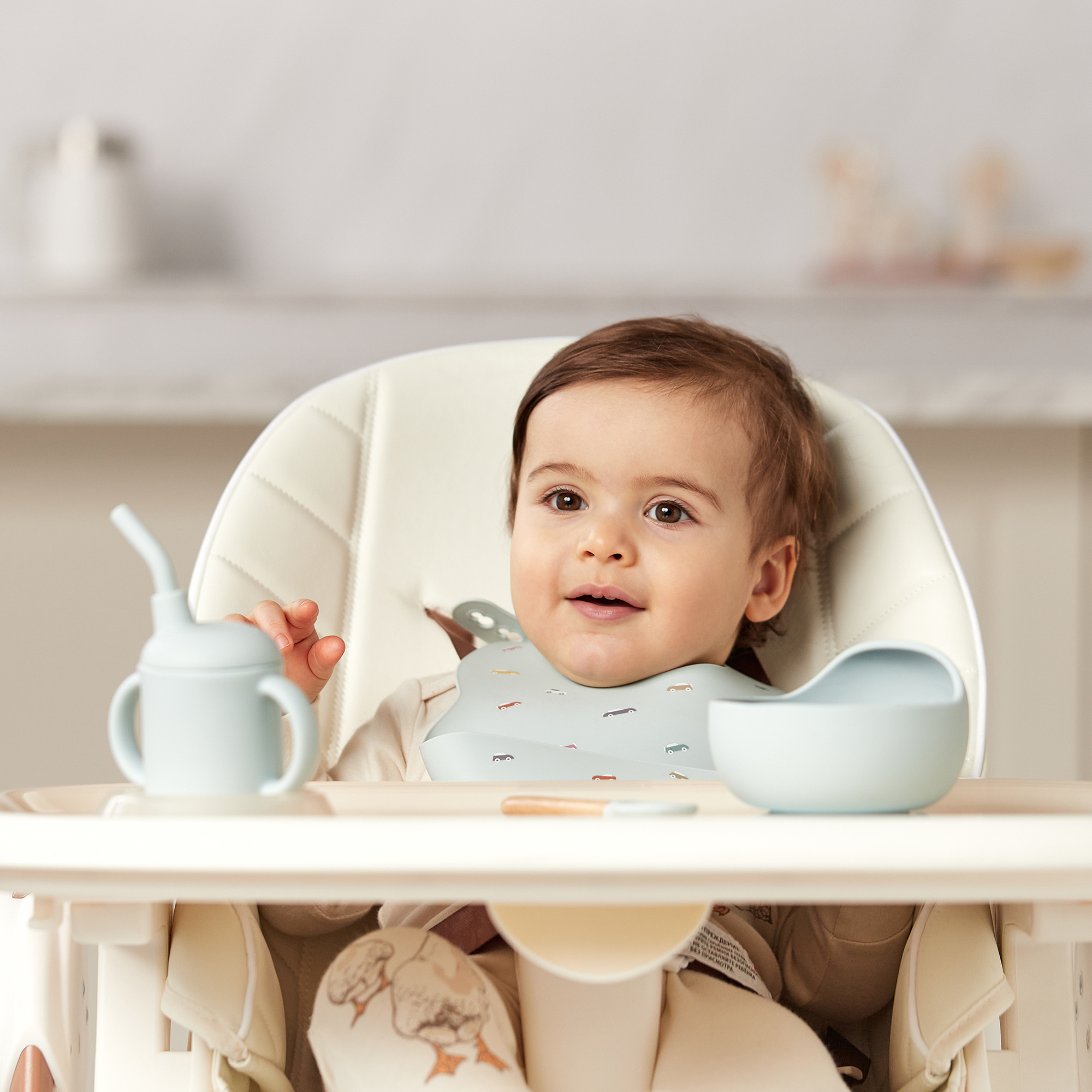 Happy baby ул москалева 3 симферополь фото Набор посуды для детей Happy Baby 15064 миска на присоске и ложка, голубой - куп