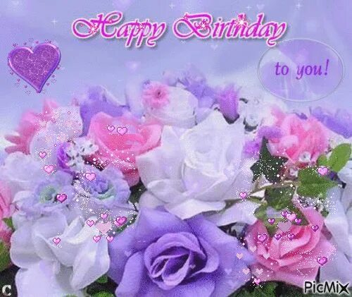 Happy birthday картинки красивые с пожеланиями Happy Birthday Flowers Happy birthday flower, Happy birthday greetings, Happy bi