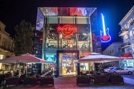 Hard rock ул пушкина 3 1 фото Frontage at night - Picture of Hard Rock Cafe, Baku - Tripadvisor