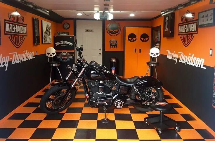 Harley davidson комсомольская ул 88 фото Octane Tiles HD ™ - Our Most Durable Garage Tile Motorcycle garage, Garage decor