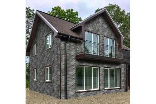 Hauberk готический кирпич фото ТЕХНОНИКОЛЬ HAUBERK фасадная плитка Готический Кирпич