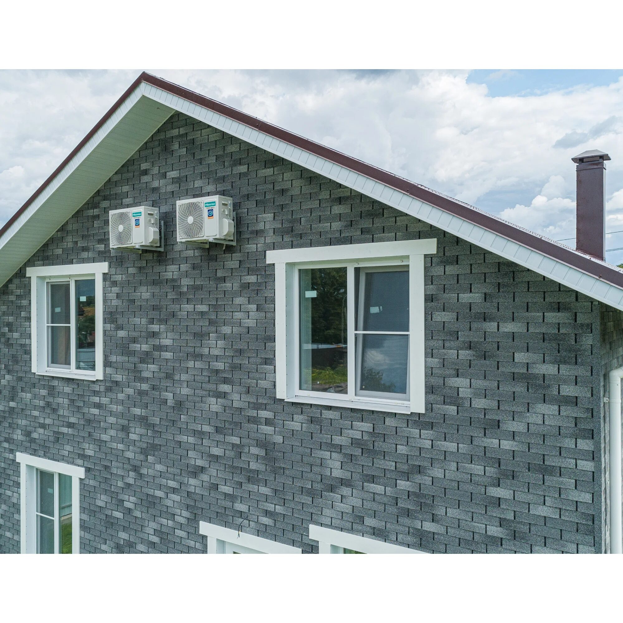 Hauberk готический кирпич фото Технониколь HAUBERK NEW Фасадная плитка Кирпич 2,5 м2 Готический