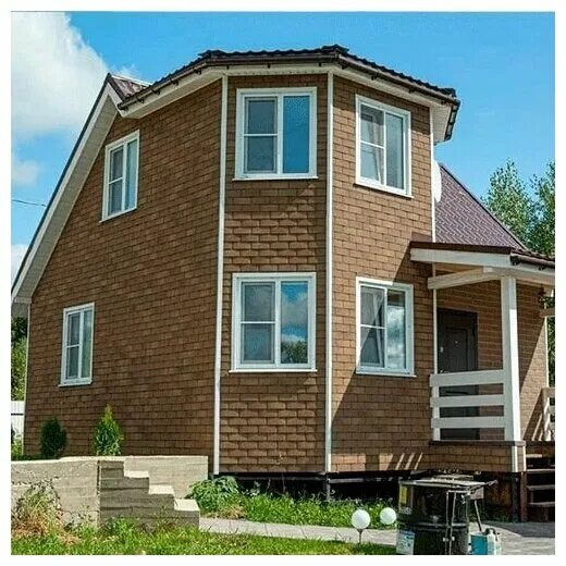 Hauberk песчаный кирпич фото домов Технониколь HAUBERK Песчаный кирпич, фасадная плитка 2 м2 - купить в интернет-ма