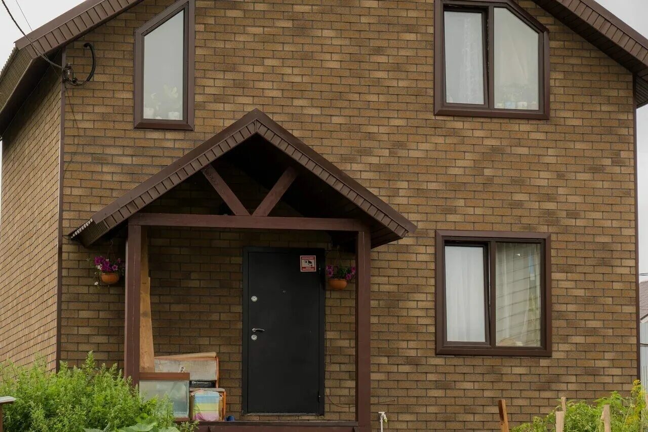 Hauberk песчаный кирпич фото домов Фасадная плитка HAUBERK, Песчаный кирпич