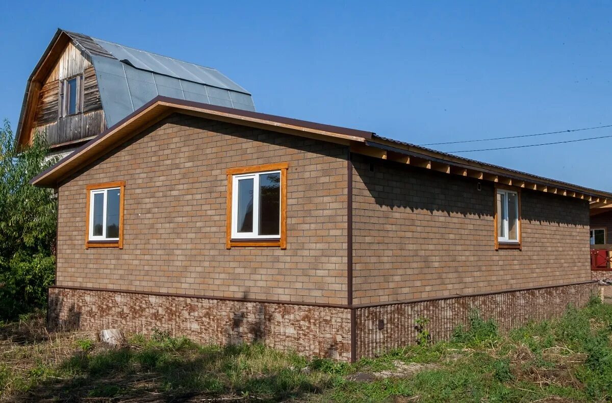 Hauberk песчаный кирпич фото домов Фасадная плитка Технониколь Hauberk Кирпич Песчаный - купить в Петербурге. Фасад