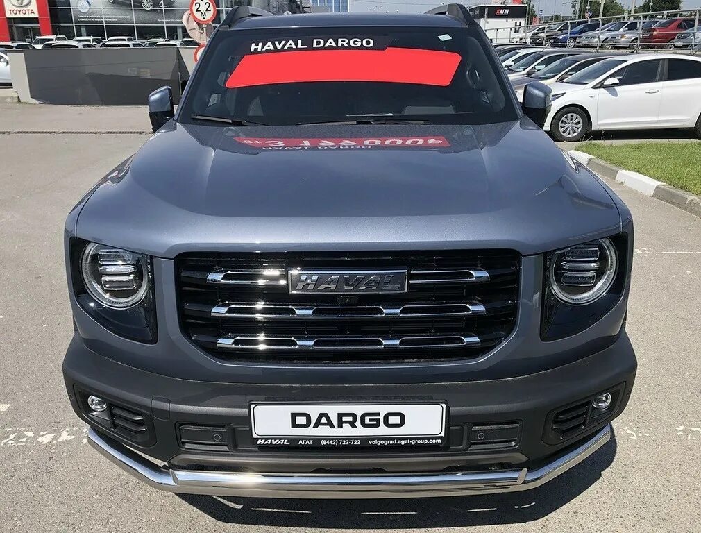 Haval dargo тюнинг решетка Защита переднего бампера двойная (диаметр труб 60/42 мм) Haval Dargo 2022-нв для
